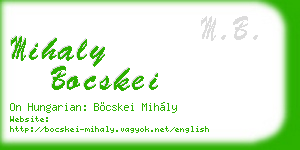 mihaly bocskei business card